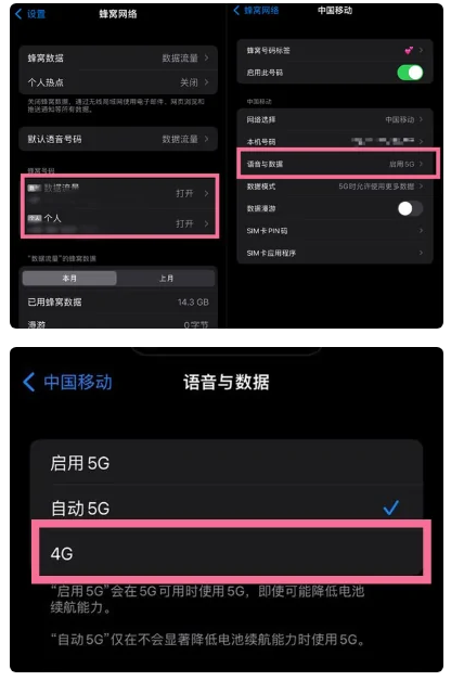 郫县苹果手机维修分享iPhone14如何切换4G/5G? iPhone14 5G网络切换方法 