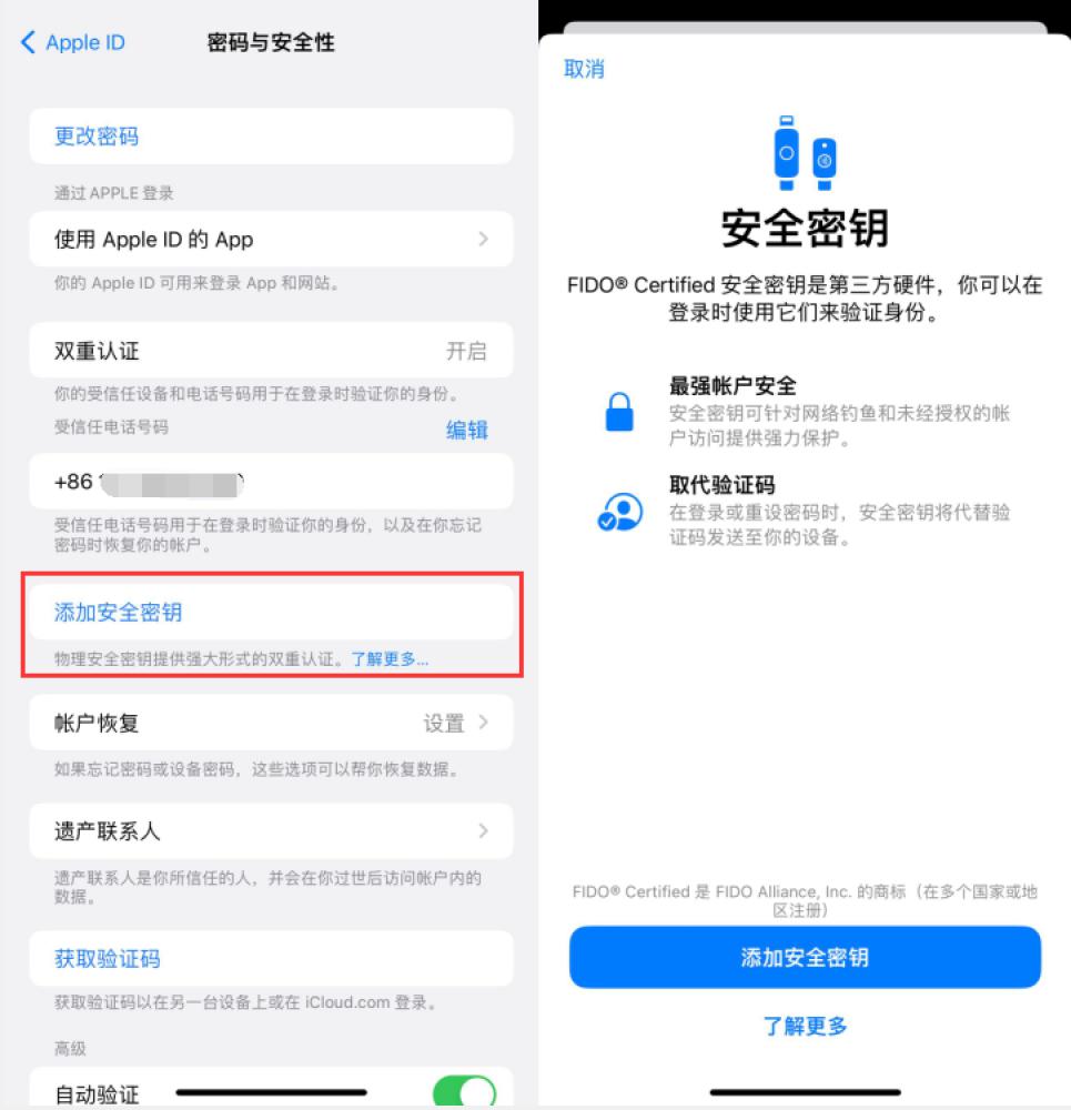 郫县苹果服务网点分享物理安全密钥有什么用？iOS 16.3新增支持物理安全密钥会更安全吗？ 